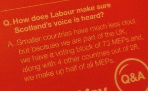 A Q&A from Labour's European Parliament election leaflet.